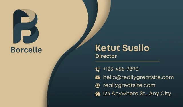 Charcoal and gold business card